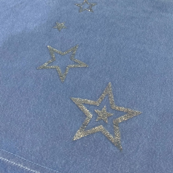 Baby Blue Y2K Tank Top with Silver Stars - Picture 4 of 6